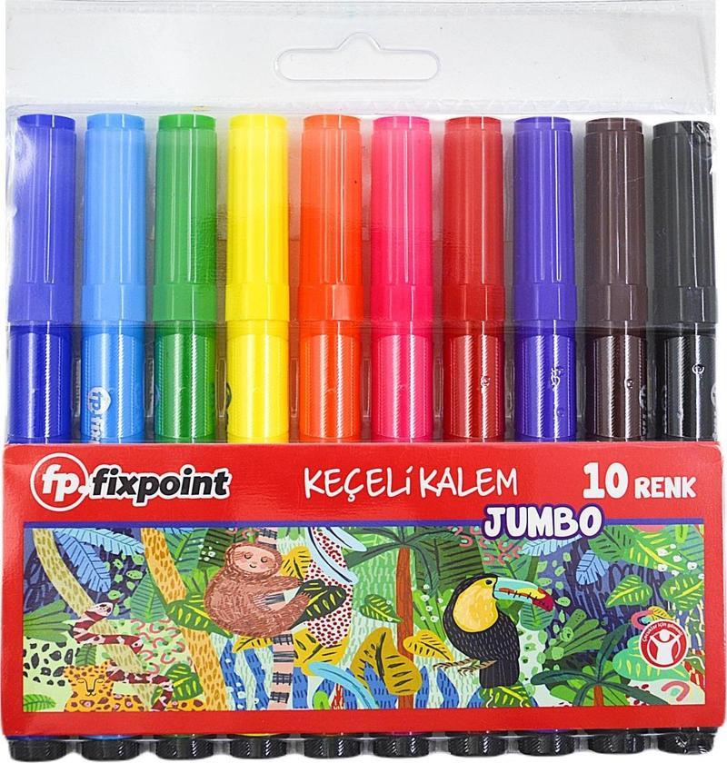 Jumbo Keçeli Kalem 10 Renk ( P-5365 )