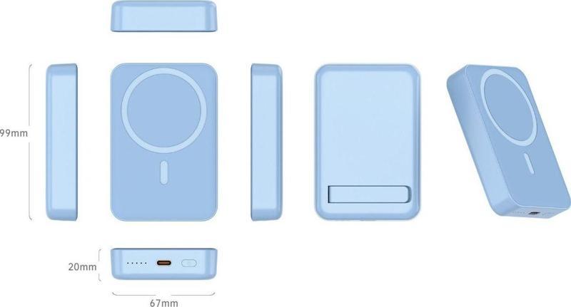 NT-PW32 15W + 20W PD 10000 MAh Magsafe Powerbank - Mavi