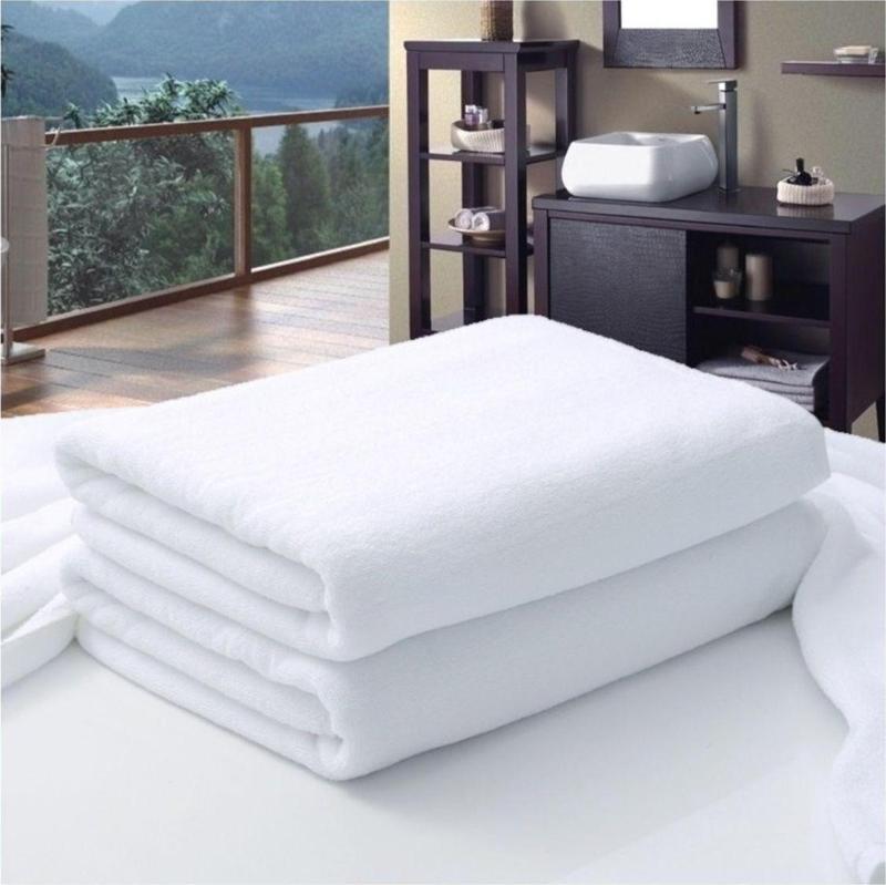 10 Adet Otel Havlusu Pamuklu 70X140Cm Yüksek Kaliteli Beyaz Banyo Havlusu 400Gr Havlu