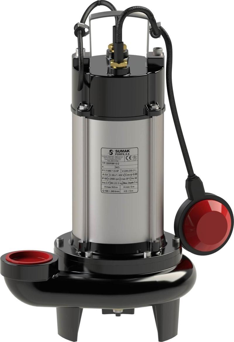 SBRM 15/2 1.5 HP 220V Panolu Bıçaklı Foseptik Pompa
