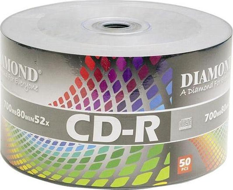 DIAMOND CD-R 52X 700 MB/80 MİN BOŞ CD 50Lİ PAKET FİYAT