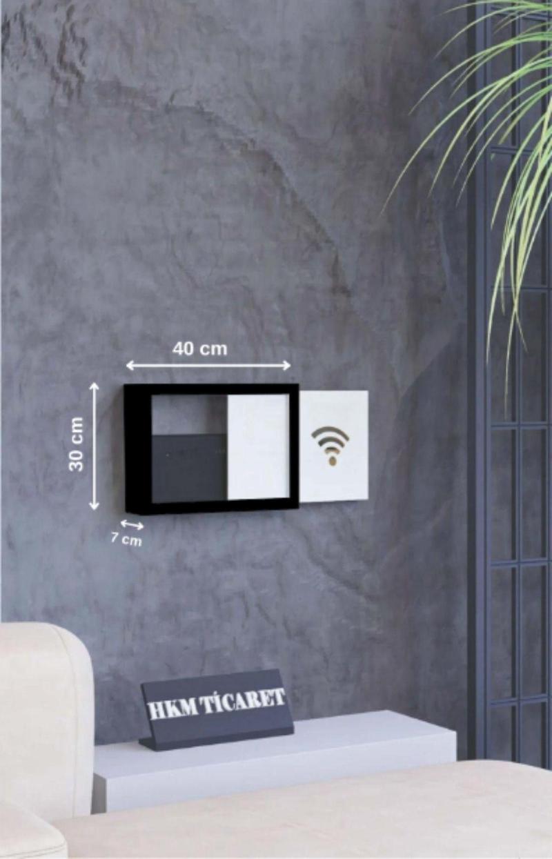 30X40X7 Cm Siyah Duvar Asılabilir Sigorta Ve Modem-Wifi Saklama Kutusu! Saklama Kutusu
