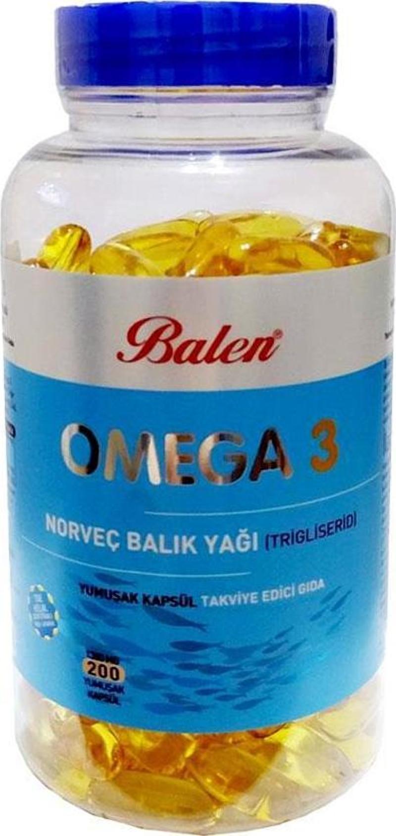 Omega 3 Norveç Balık Yağı Trigliserid Form 1380MGx200 Yumuşak Kapsül