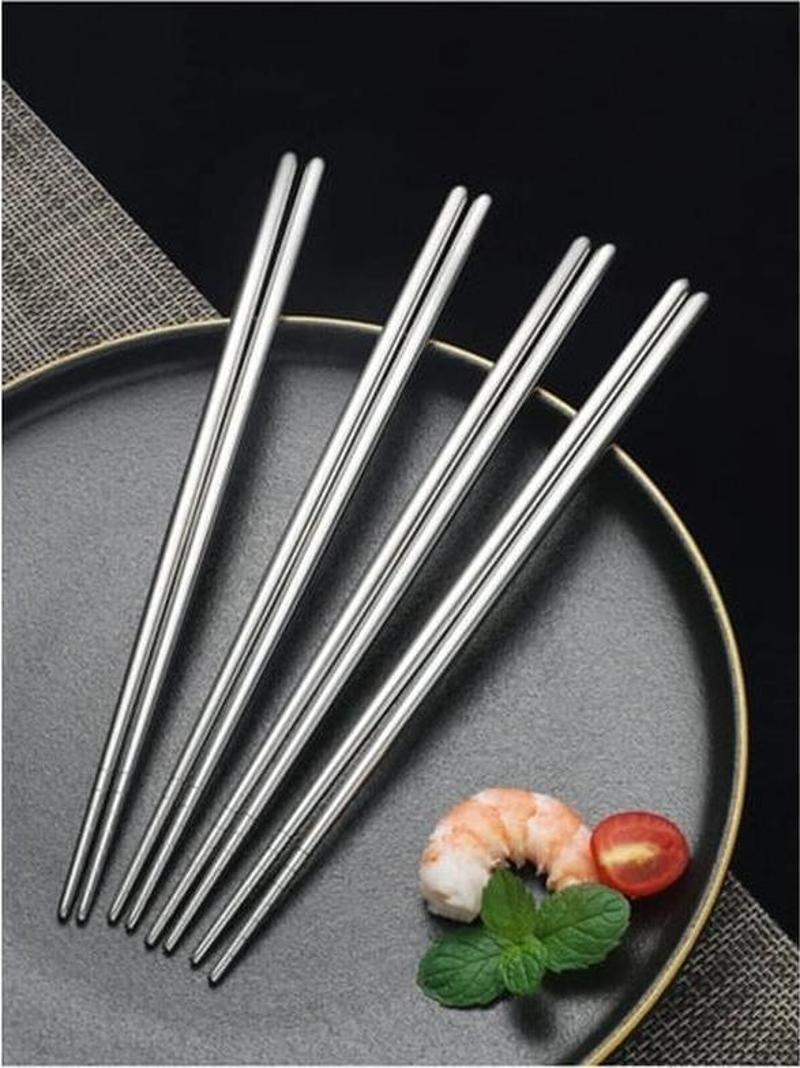 Metal Chopstick Seti, 22.5 cm, 4'lü Set – Şık ve Dayanıklı Tasarım