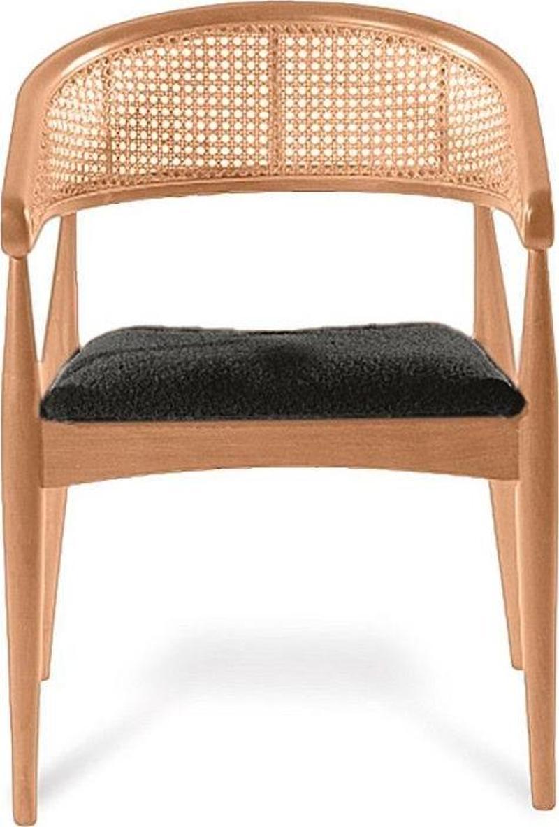 Gazel Hazeranlı Ahşap Bohem Sandalye 55x63 cm