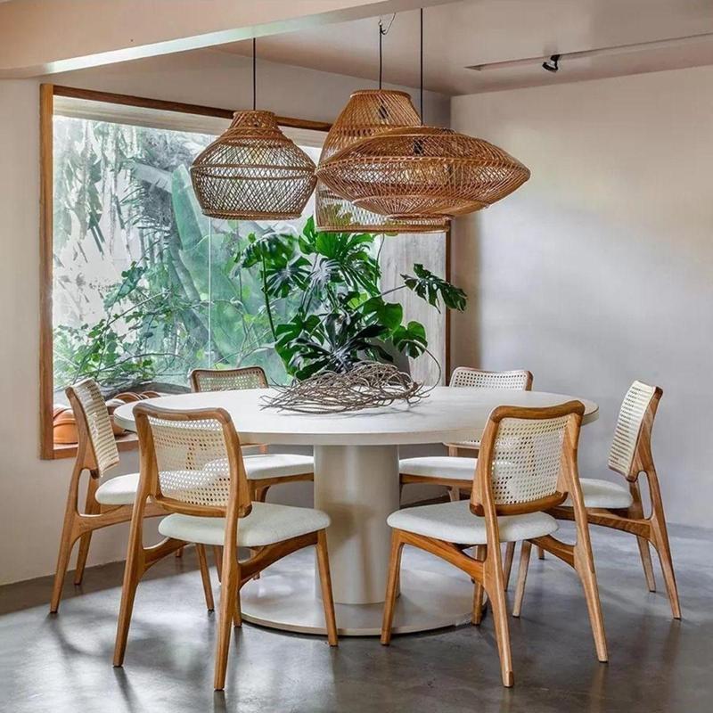 Hypnos Beyaz Plazma Hazeranlı Model Hasırlı Ceviz Ahşap Sandalye (1 Adet) 48x62 cm