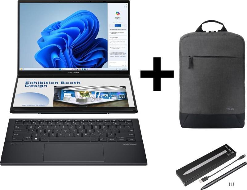 Zenbook DUO UX8406 – Intel Ultra 7 155H - 14’’ WUXGA OLED Touch– 16GB Ram- 1TB SSD- Q US İng. Klavye- 1 Yıl Garanti