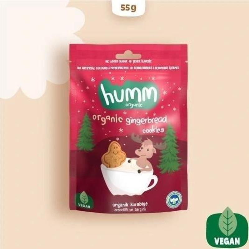 Nessiworld Humm Organik Zencefilli ve Tarçınlı Vegan Kurabiye 55 Gr