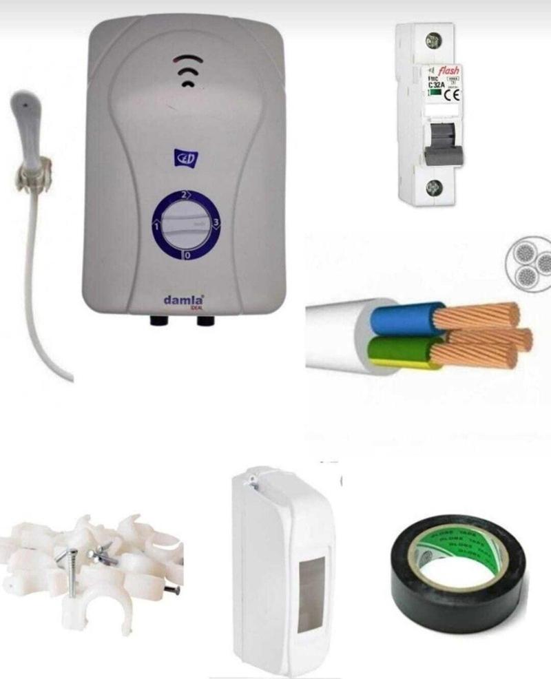 Ideal Elektrıklı Şohben 8 Mt Kablolu Orjınal Set