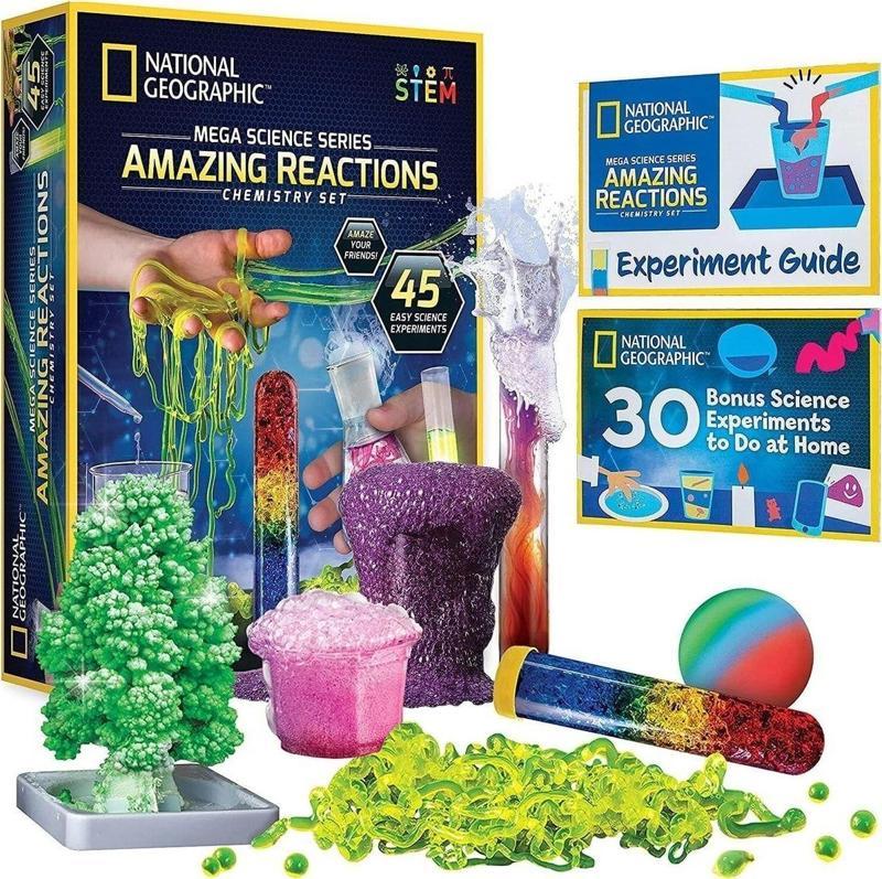 Natıonal Geographıc Amazing Chemistry Set-15'İn Üzerinde Fen Deneyine Sahip Mega Kimya Seti
