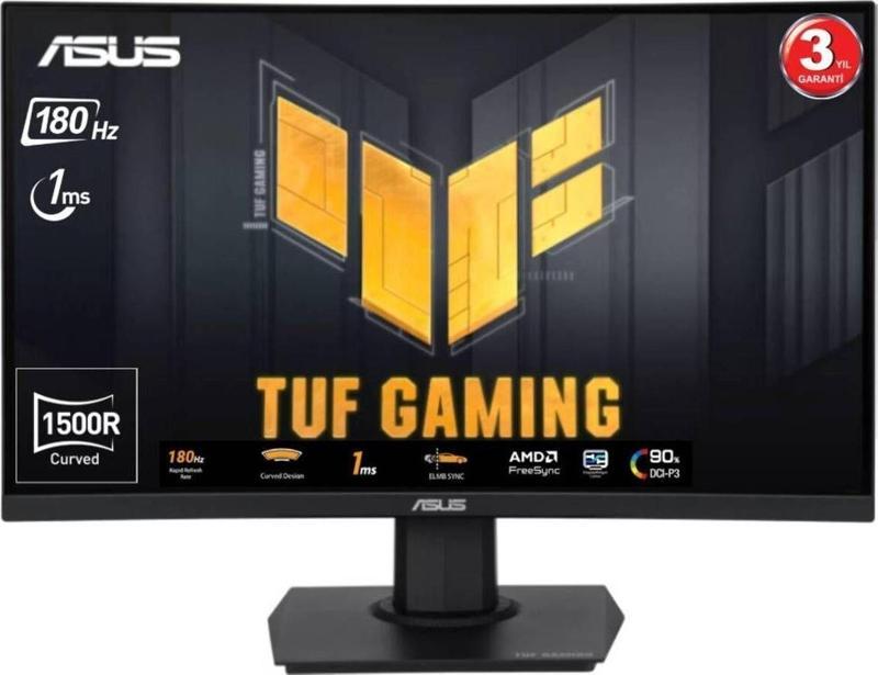 TUF Gaming VG24VQER 23.6 1ms 180Hz FreeSync Kavisli FHD Oyuncu Monitörü