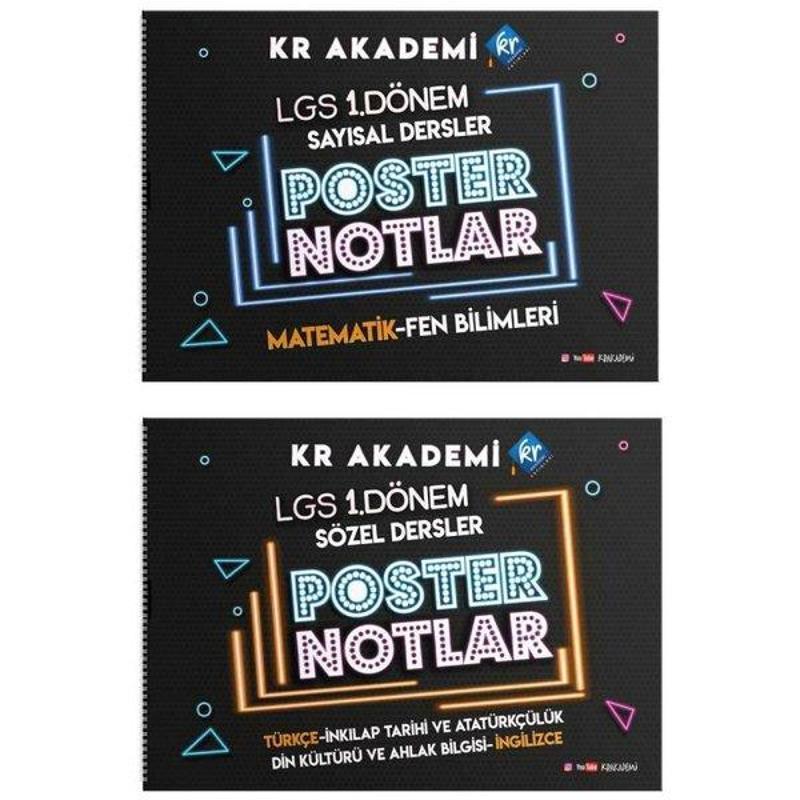 LGS 1. Dönem Poster Notlar Seti