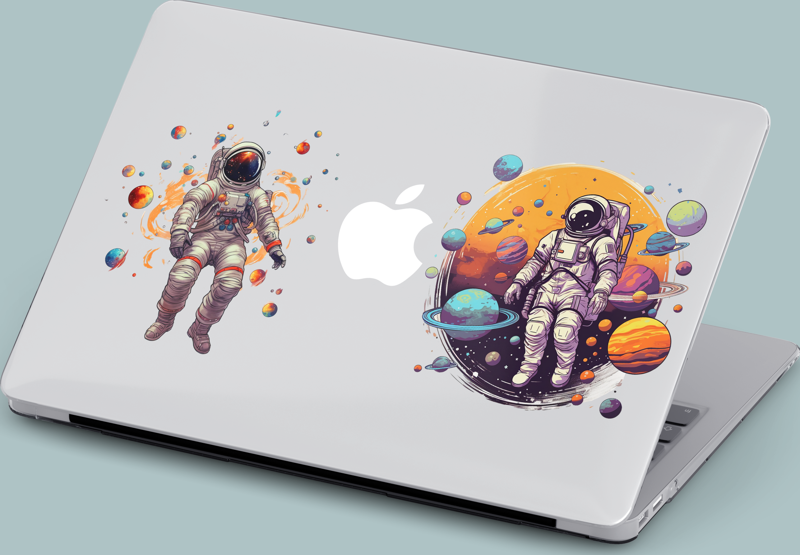 Macbook Pro (M2) Kılıf 13 inç A2251-A2686 Mirmac22 Şeffaf Sert Kapak Astronot