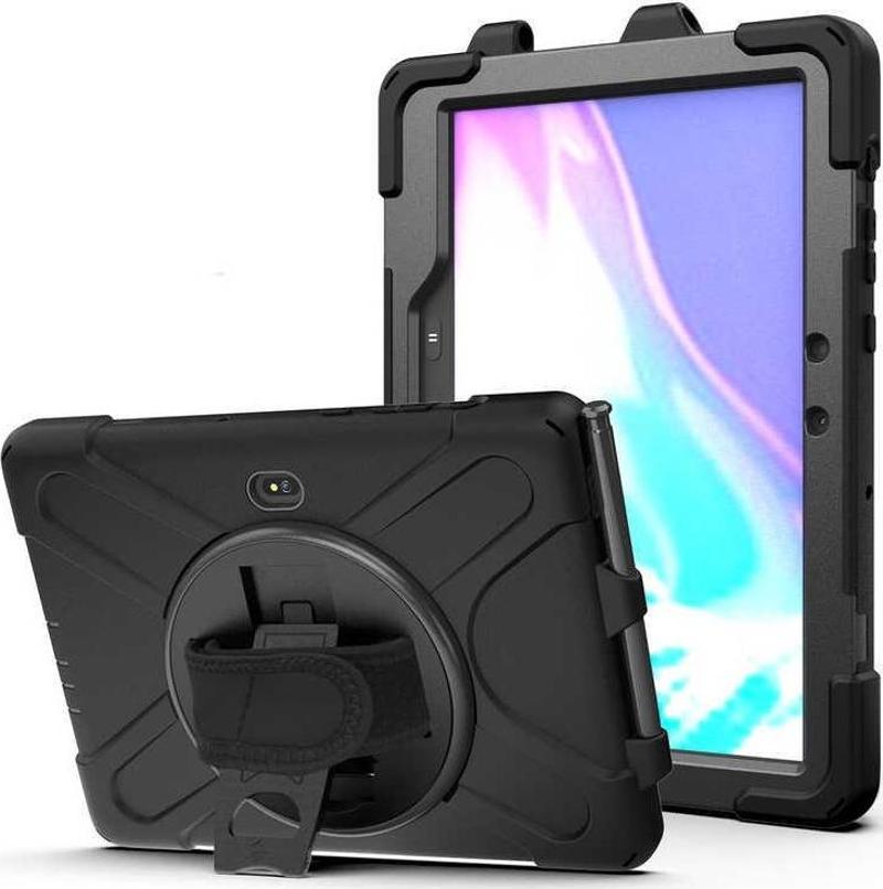 Samsung Galaxy Tab Active Pro Kılıf Stand ve Askılı Military Amazing Defender Zırh Özellikli