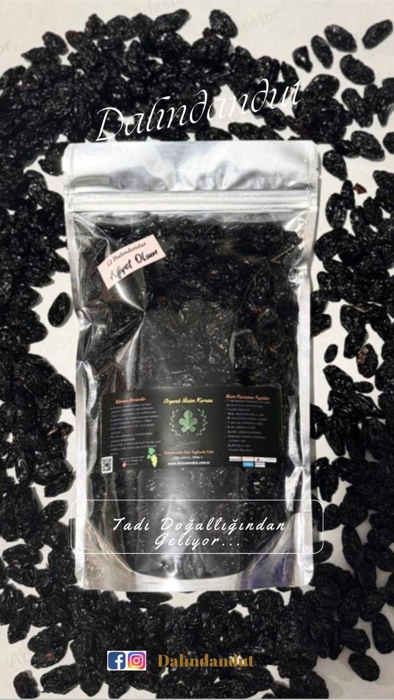 Yeni Mahsül Doğal Siyah Üzüm Kurusu 250Gr (Yerli)