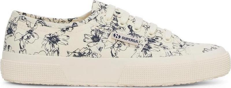 2750 Sketched Flowers Kadın Bej Sneaker