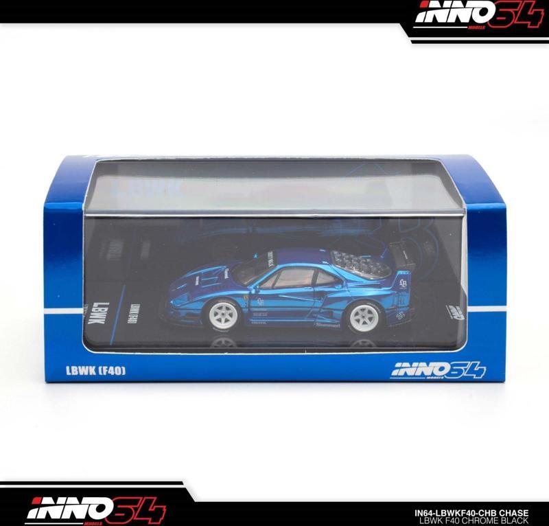 Inno 64 Models LBWK F40 Chrome Blue !!Chase Araba!!