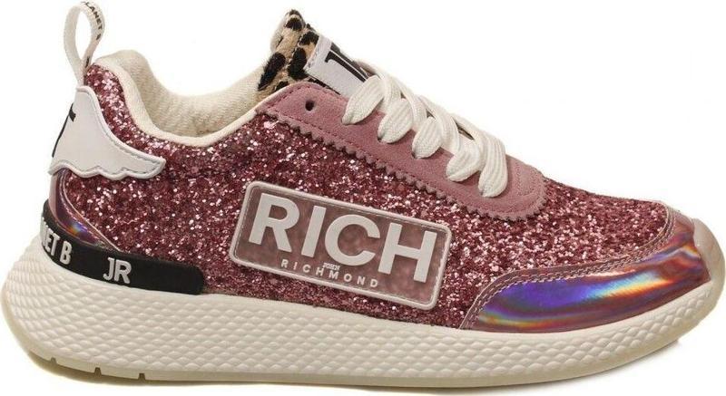 J. Richmond 1222 C Pembe Simli Deri Kadın Sneacker