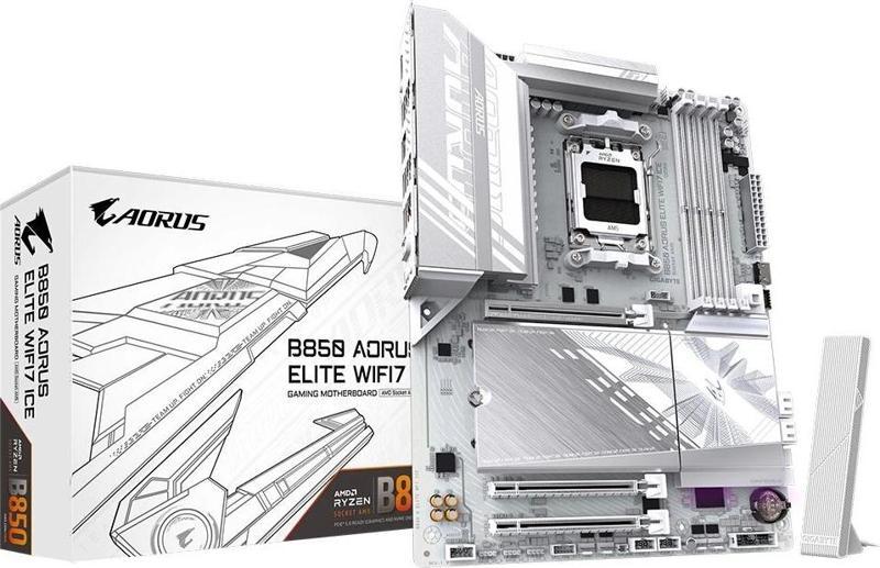 B850 AORUS Elite WIFI 7 ICE DDR5 8200 (OC) M.2 AM5 ATX Anakart