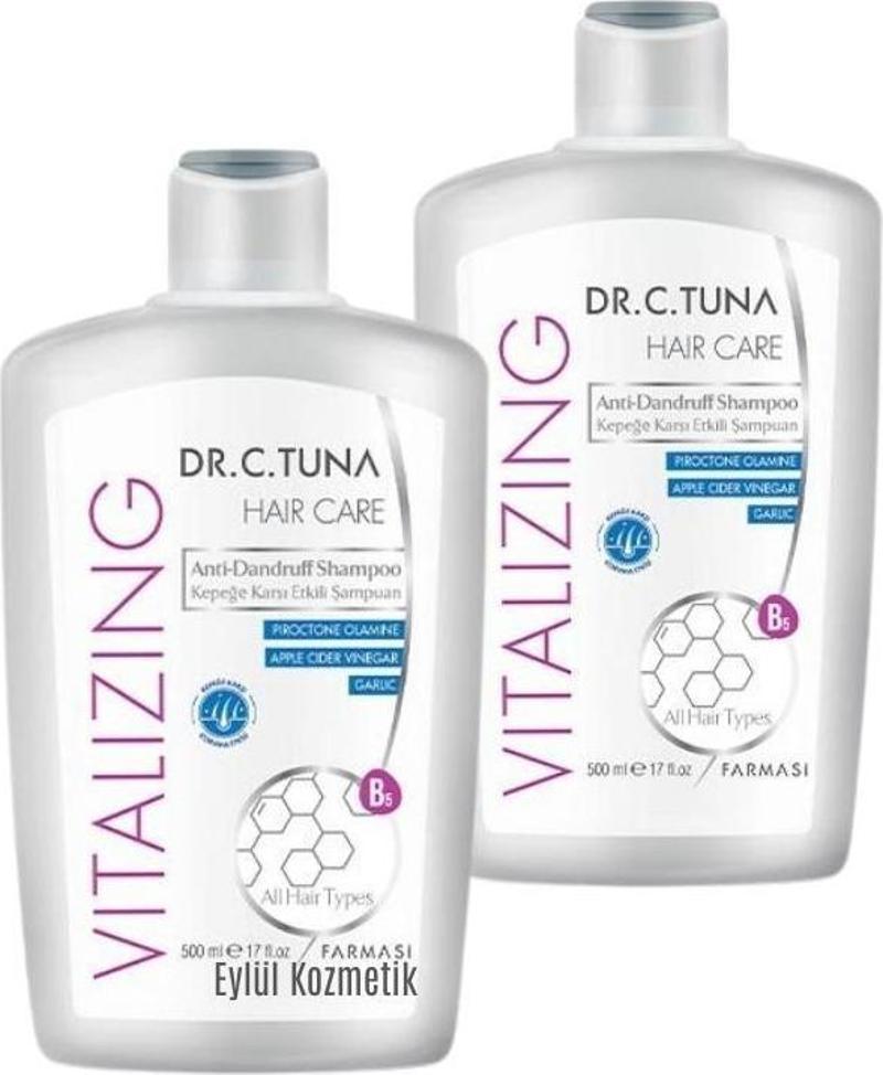 Dr. C. Tuna Vitalizing Kepeğe Karşı Etkili Sarımsak Özlü Şampuan 500 ml x 2