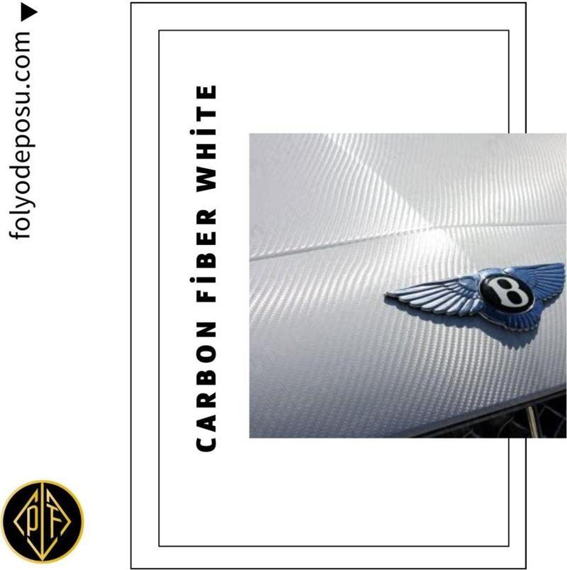 Carbon Fiber White Araç Kaplama Folyo 152*1M