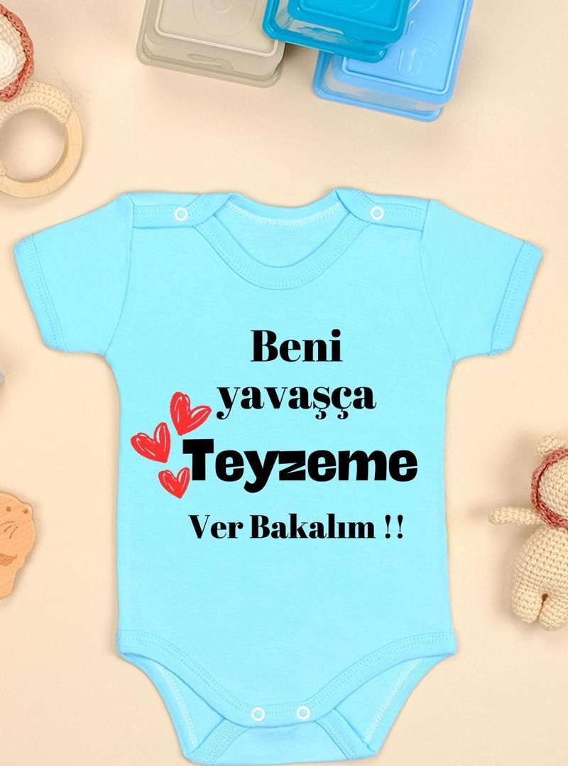 Teyze Aşkı Baskılı Omuz Çıt Çıt Zıbın