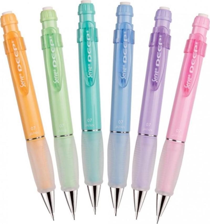 Deep Mekanik Kurşun Kalem 6lı Set 0.7mm- Pastel Renkler