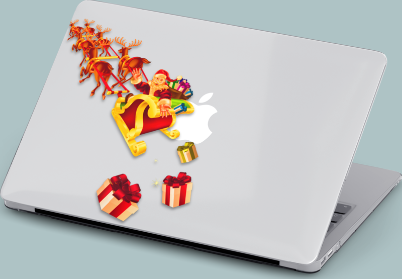 Macbook Pro (M1-M2) Kılıf 14.2 inç A2442-A2779 Mirmac29 Şeffaf Koruma Kapağı Yılbaşı Noel