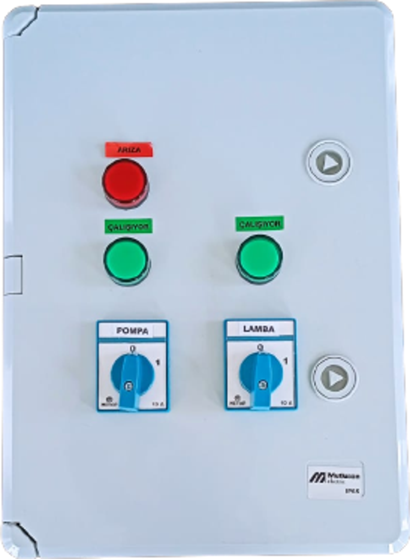 Elektrikli Lüks Kumanda Panosu Zaman Röleli 1 Pompa 1 Grup Lamba Monofaze -ToptancıyızBiz