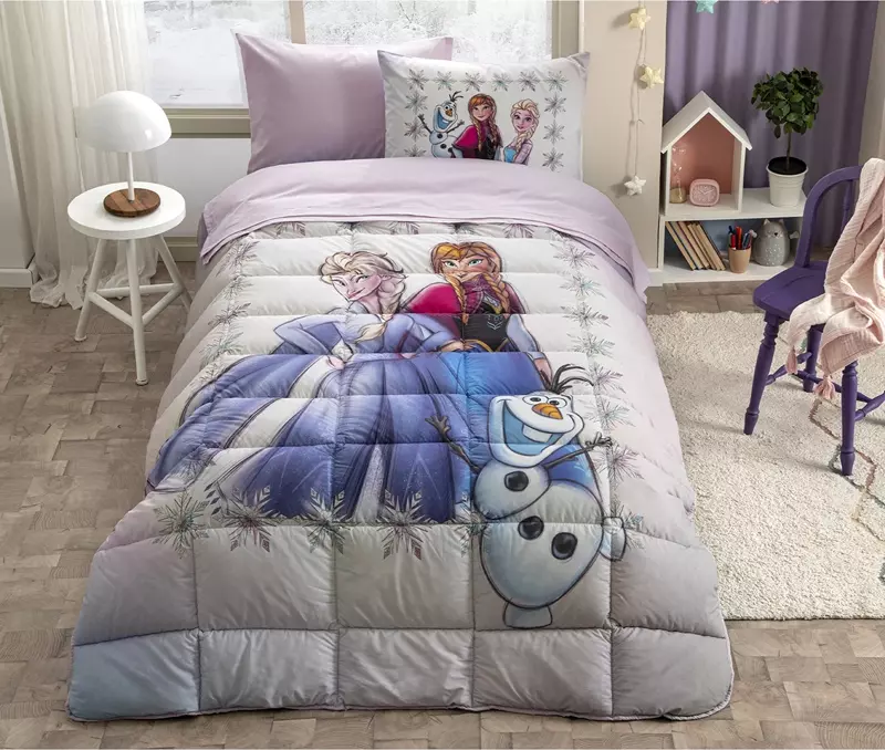 Disney Frozen Frosted Tek Kişilik Uyku Seti - Lila