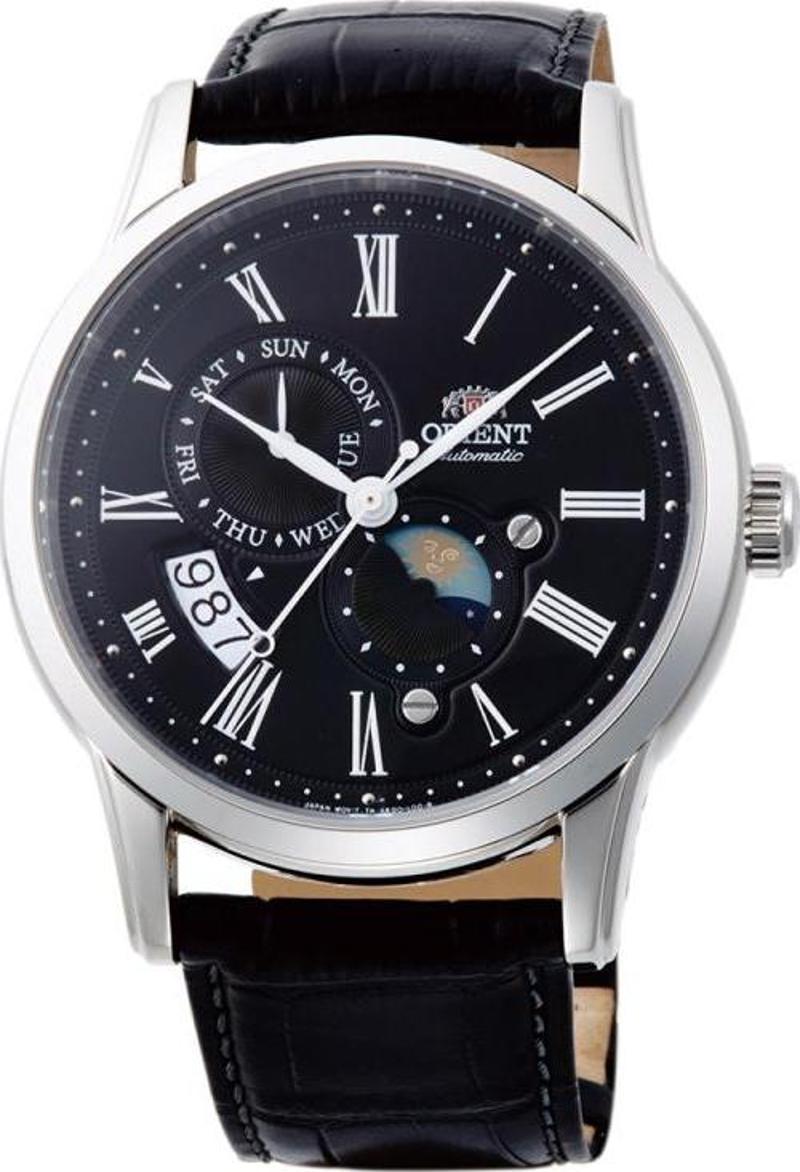 Sun&Moon RA-AK0010B30B Kurmalı Otomatik Deri Siyah 43 mm Erkek Kol Saati