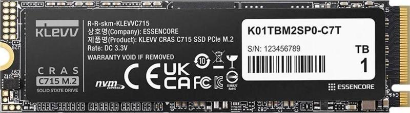 Cras C715 1Tb Nvme Pcıe Gen3 X4 Okuma 3200Mb – Yazma 2000Mb M.2 Ssd (K01Tbm2Sp0-C7T)