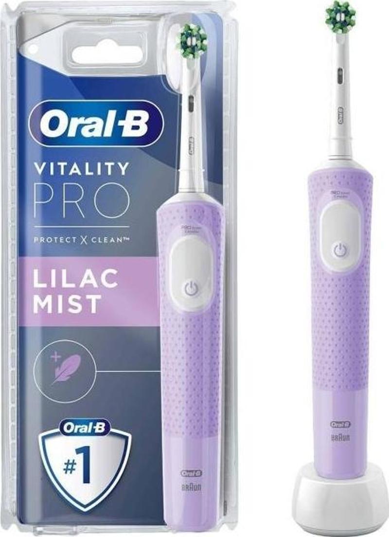 D103 Vitality Pro Cross Action Lila Şarjlı Diş Fırçası