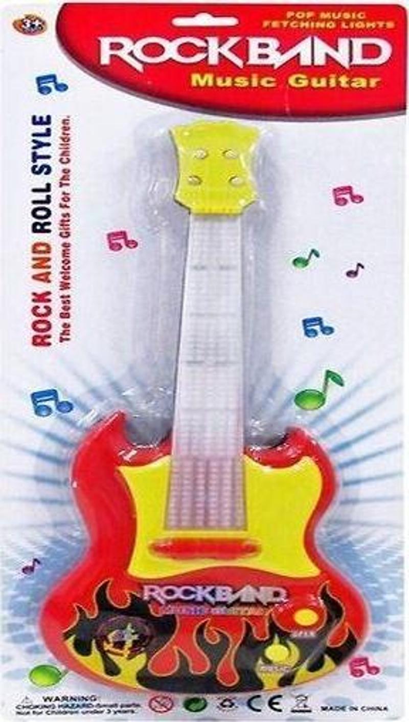 Pilli ışıklı gitar rock yıldızı ışıklı