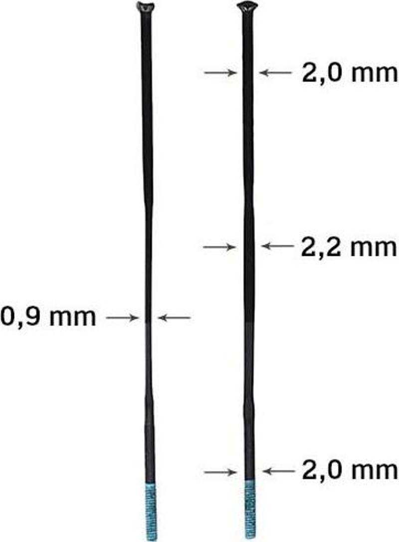 Dura Ace WH-R9200-C50 Jant Seti için jant teli 258mm