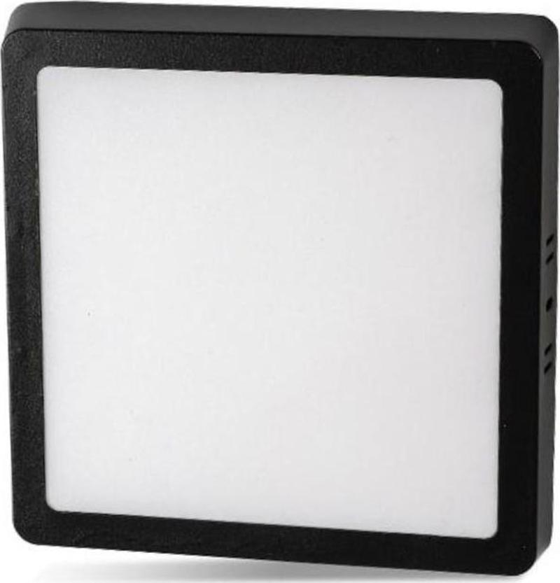 18W Siyah Sıva Üstü Kare Led Panel Beyaz Işık
