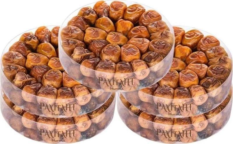 Medine Cassim Kasim Sukkari Rutab Duble Taze -Yaş Hurma 2,5Kg Tabak Hurma Yumuşak 5 Paket Set