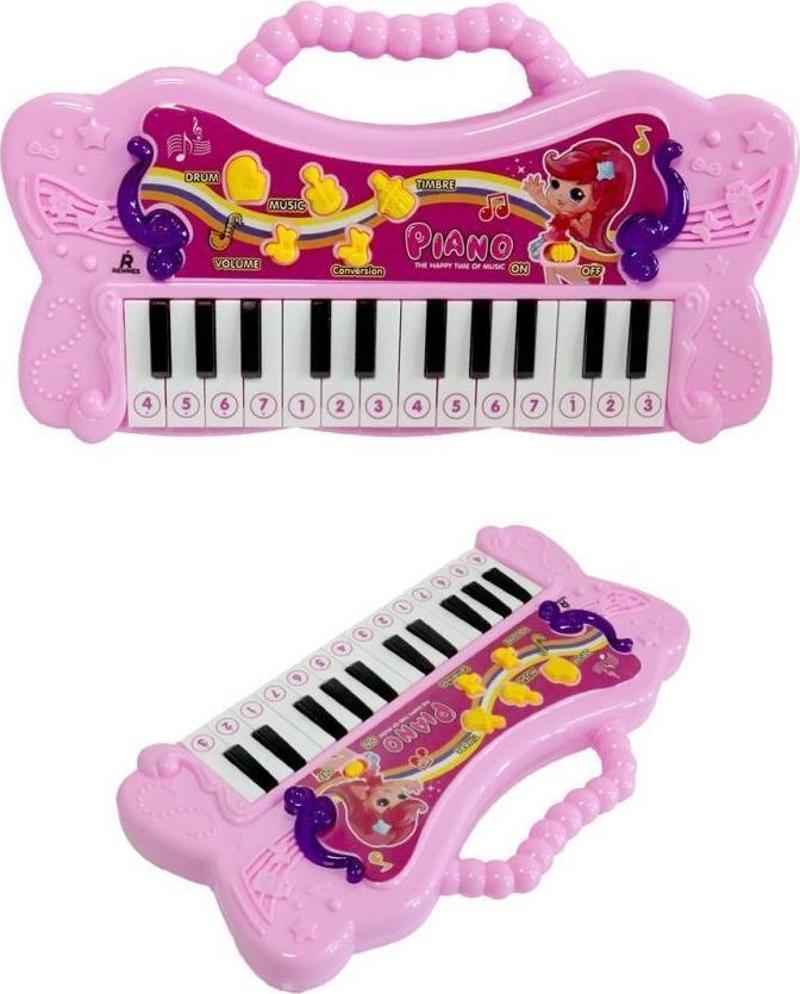 NP-150PK 24 Tuşlu Portatif Mini Oyuncak Çocuk Piyanosu Pembe