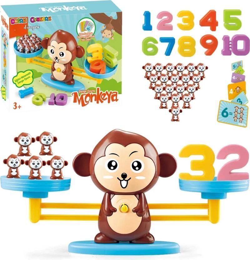 Eğitici Maymun Denge Oyunu - İşlem Kartlı Matematik Öğretici Oyun Seti - Eğitici Matematik Oyunu - A