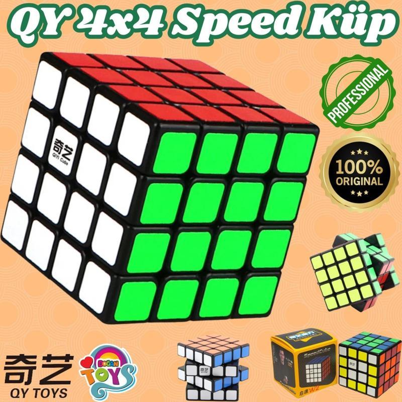 Orijinal QY 4x4 Speed Küp (Siyah) - QiYi 4x4 Küp - Akıl Küpü - Orjinal QY Speed Küp - Zeka Küpü - QY