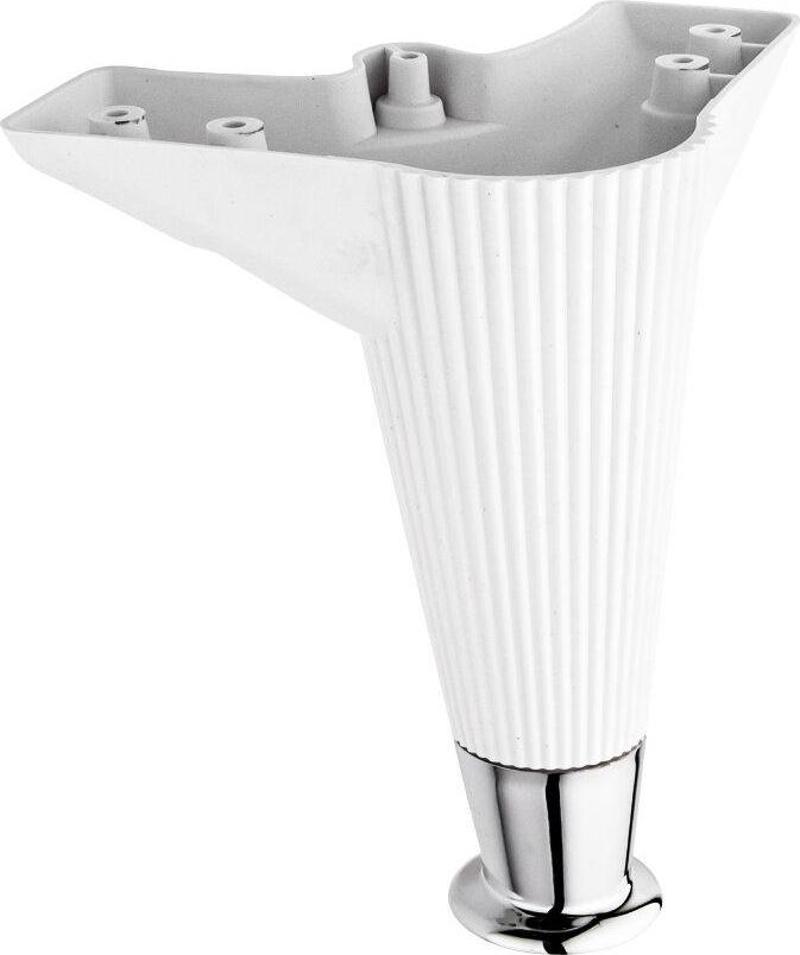 15CM - BEYAZ - GRİ KROM UÇLU  PLASTİK MOBİLYA - KOLTUK AYAK (2818)