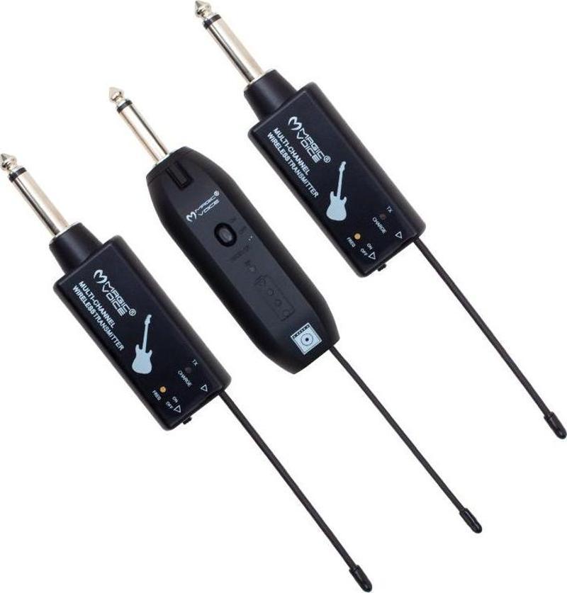 MAGICVOICE MV-19590 UHF GİTAR TİP KABLOSUZ MİKROFON ÜÇLÜ SET