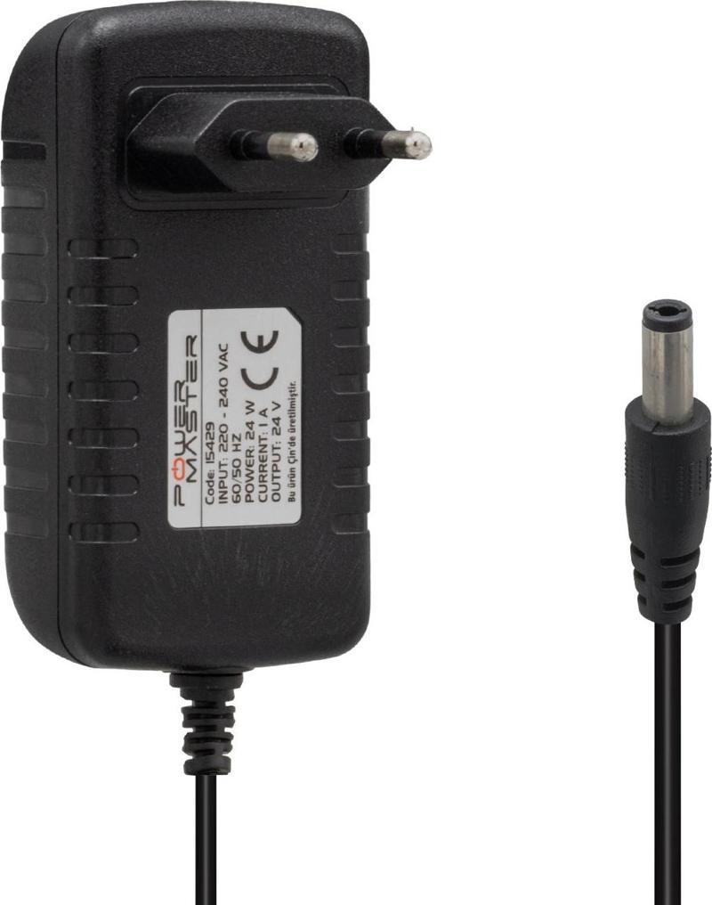 PM-15429 24 VOLT - 1 AMPER 5.5*2.5 MM UÇLU PRİZ TİPİ PLASTİK KASA ADAPTÖR