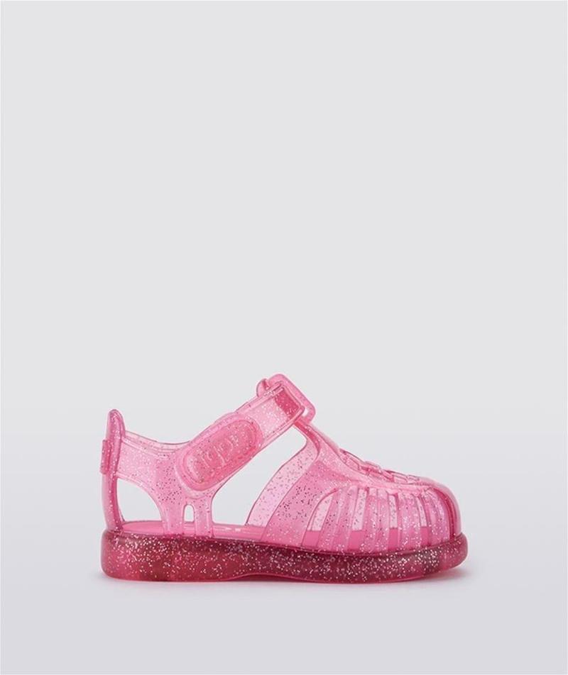 S10308 Tobby Gloss Glitter Igor Marka Kız Çocuk Sandalet Simli Fuşya