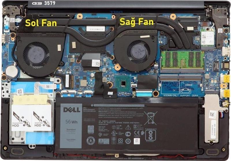 Dell G3 3579 P75F Gaming Notebook Gpu Fanı - Ver.2 (Sol Fan) / FAN605V2