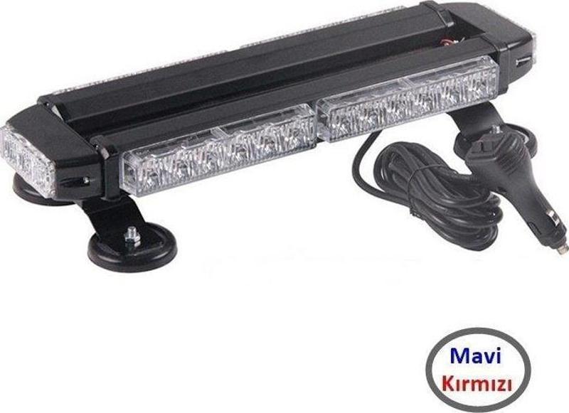 Çakar Lamba Uyumlu Çift Taraflı 30 LED Mavi-Kırmızı