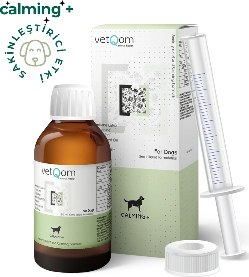 Köpek Calming+ Stres Yönetimi – Kaygı Kontrolü – 120 ml.