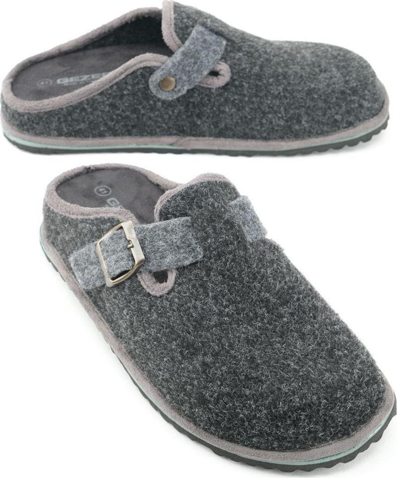Kışlık Erkek Fashion Tokalı Ayarlanabilir Keçe Ev Bahçe Terlik