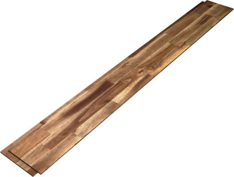 Interbuild Akasya Masif Ahşap Duvar Panelleri Shiplap 1219x152x10 Mm - 5'li Paket - Kahverengi