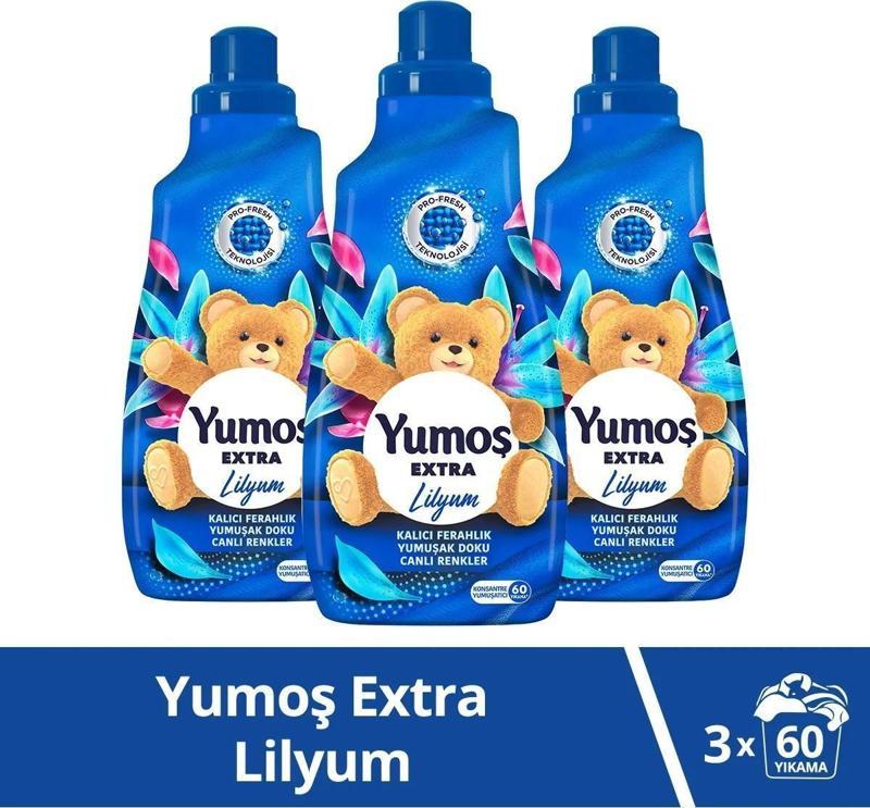 Extra Konsantre Çamaşır Yumuşatıcısı Lilyum 1440 ml 60 Yıkama 3 Adet